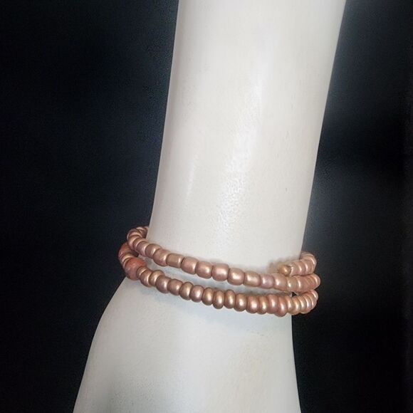Goldstone, Red Jasper, & Beaded Wrap Bracelet - Picture 3 of 4